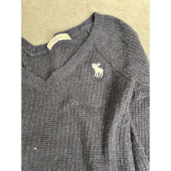 Vintage Y2K Abercrombie & Fitch Pullover Sweater Women's Size Small Blue - Picture 4 of 10